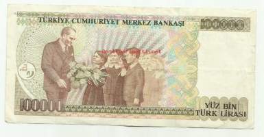 Turkki  100 000 Lira 1970 (1991) seteli
