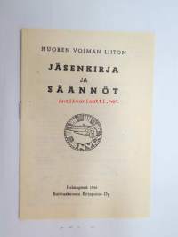 Nuoren Voiman Liiton jäsenkirja ja säännöt 1946