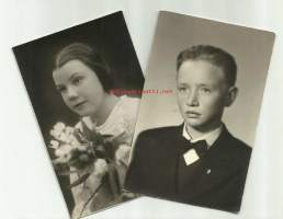 Ripille  1937 - valokuva 9x13 cm  2 kpl