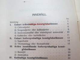 Korta råd och anvisningar för praktiska lantmän vid val och användande af konstgödselämnen -guide to fertilizer use