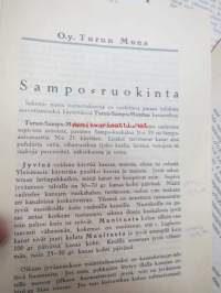 Kanaloille rehuja, ruokintavälineitä, hoitovälineitä, hautomakoneita, keinoemoja - Oy Turun Muna - Hinnasto nr 11 1929 kananrehujen ja  ja kanatalouden