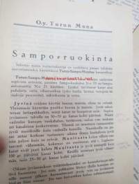 Kanaloille rehuja, ruokintavälineitä, hoitovälineitä, hautomakoneita, keinoemoja - Oy Turun Muna - Hinnasto nr 11 1929 kananrehujen ja  ja kanatalouden