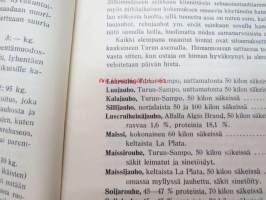 Kanaloille rehuja, ruokintavälineitä, hoitovälineitä, hautomakoneita, keinoemoja - Oy Turun Muna - Hinnasto nr 11 1929 kananrehujen ja  ja kanatalouden