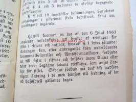 Inspektören för fiskerierna i Finland H.J. Holmbergs underdåniga berättelse om sin werksamhet under år 1863 -kalastuksentarkastajan vuosikertomus 1863, 1