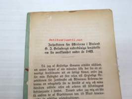 Inspektören för fiskerierna i Finland H.J. Holmbergs underdåniga berättelse om sin werksamhet under år 1863 -kalastuksentarkastajan vuosikertomus 1863, 1