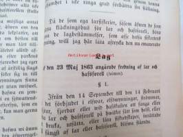 Inspektören för fiskerierna i Finland H.J. Holmbergs underdåniga berättelse om sin werksamhet under år 1863 -kalastuksentarkastajan vuosikertomus 1863, 1