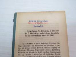 Inspektören för fiskerierna i Finland H.J. Holmbergs underdåniga berättelse om sin werksamhet under år 1861 -kalastuksentarkastajan vuosikertomus 1861 -fishing