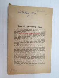 Förslag till Fiskeri-Förordning i Finland 1863 -ehdotus kalastusasetukseksi -proposal to fishing statutes in Finland