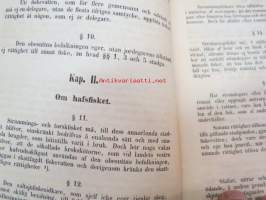 Förslag till Fiskeri-Förordning i Finland 1863 -ehdotus kalastusasetukseksi -proposal to fishing statutes in Finland