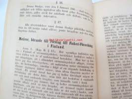 Förslag till Fiskeri-Förordning i Finland 1863 -ehdotus kalastusasetukseksi -proposal to fishing statutes in Finland