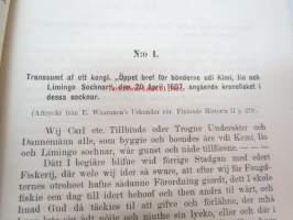 Aktstycken till upplysning af de allmänna rättsförhållanden, som äga rum beträffande Kemijoki och Ijo kronofisken, 1888 Kemi- ja Iijoen kalastusta koskevat