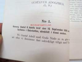 Aktstycken till upplysning af de allmänna rättsförhållanden, som äga rum beträffande Kemijoki och Ijo kronofisken, 1888 Kemi- ja Iijoen kalastusta koskevat