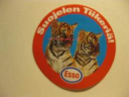 Esso - Suojelen tiikeriä ! - tarra