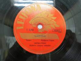 Leijona T 5053 Augustin Lara, Marianne - Olet aatoksissain / Kullervo Linna, Metrotytöt - Unikuva -savikiekkoäänilevy, 78 rpm record