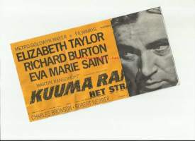 Kuuma ranta - Elizabeth Taylor, Richard Burton - elokuvamainos  12x16 cm 6-osainen