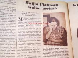 Kuvaposti 1957 nr 16-17, ilmestynyt 18.4.1957, sis. mm. seur. artikkelit / kuvat / mainokset; Automuoti on muuttunut, Suomen Kansallisooppera on uudistanut