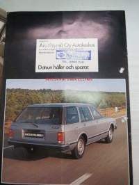 Datsun Bluebird 1.8 bens. / 2.0 diesel -myyntiesite ruotsinkielinen / brochure in swedish