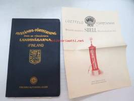 Avstånds-förteckning över de förnämsta landsvägarna i Finland 1926 -Suomen yleisemmin käytettyjen maanteiden välimatka-luettelo 1926,  ruotsinkielinen,