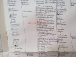 Avstånds-förteckning över de förnämsta landsvägarna i Finland 1926 -Suomen yleisemmin käytettyjen maanteiden välimatka-luettelo 1926,  ruotsinkielinen,