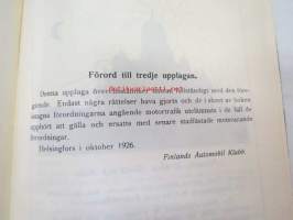 Avstånds-förteckning över de förnämsta landsvägarna i Finland 1926 -Suomen yleisemmin käytettyjen maanteiden välimatka-luettelo 1926,  ruotsinkielinen,