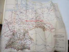 Süd-Deutschland von Main bis zum Bodensee -matkaopas + kartta -travel guide with map