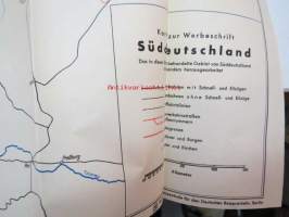 Süd-Deutschland von Main bis zum Bodensee -matkaopas + kartta -travel guide with map