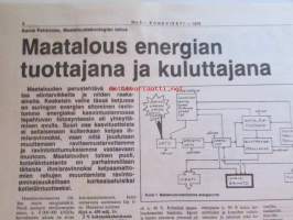 Koneviesti 1979 nr 3, sis. mm. seur. artikkelit / kuvat / mainokset; Maatalous energian tuottajana ja kuluttajana, Traktori käyttäjänsä silmin Volvo T-500,