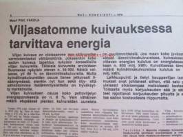 Koneviesti 1979 nr 3, sis. mm. seur. artikkelit / kuvat / mainokset; Maatalous energian tuottajana ja kuluttajana, Traktori käyttäjänsä silmin Volvo T-500,