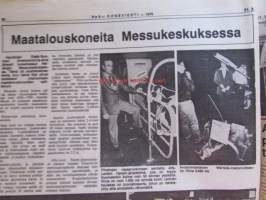 Koneviesti 1979 nr 6, sis. mm. seur. artikkelit / kuvat / mainokset; Kylvölannoittimet 1979 kuvat ja tekniset tiedot, Opel Ascona 1.3 ja Opel Manta 1.3, JF GC 210