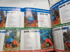 Keto Vollernter 51, 51LD, 100, 100LD, 150, 150LD, 150HD, 500L, 500HS, 500HD, 525, 525TS, 800, 800TS, 1000 -myyntiesite / harvester brochure in german