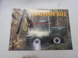 Logman 801 harvesteri -myyntiesite / harvester brochure in german