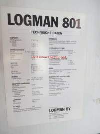 Logman 801 harvesteri -myyntiesite / harvester brochure in german