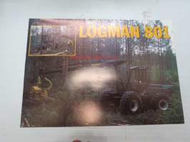 Logman 801 harvesteri -myyntiesite / harvester brochure in german