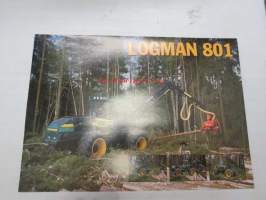 Logman 801 harvesteri -myyntiesite / harvester brochure in english