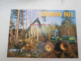 Logman 801 harvesteri -myyntiesite / harvester brochure in english