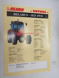 Belarus 1024 4WD traktori -myyntiesite -tractor brochure in finnish