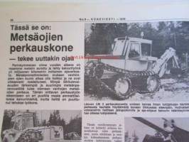 Koneviesti 1979 nr 9, sis. mm. seur. artikkelit / kuvat / mainokset; Ford TW 20 ja TW 10, Fordin Dual Power -pikavaihde, Metsäojien perkauskone Lännen UM 3,