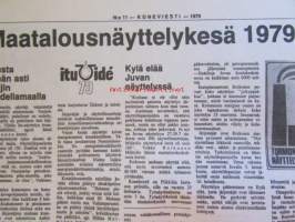 Koneviesti 1979 nr 11, sis. mm. seur. artikkelit / kuvat / mainokset; Koeajossa Toyota Hi-Ace diesel, Sadetuskoneet ja niiden valinta - kuvat ja tekniset tiedot,