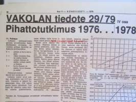 Koneviesti 1979 nr 11, sis. mm. seur. artikkelit / kuvat / mainokset; Koeajossa Toyota Hi-Ace diesel, Sadetuskoneet ja niiden valinta - kuvat ja tekniset tiedot,