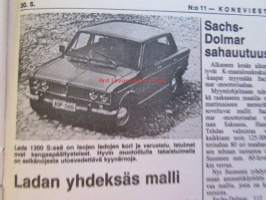 Koneviesti 1979 nr 11, sis. mm. seur. artikkelit / kuvat / mainokset; Koeajossa Toyota Hi-Ace diesel, Sadetuskoneet ja niiden valinta - kuvat ja tekniset tiedot,