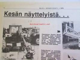 Koneviesti 1979 nr 15, sis. mm. seur. artikkelit / kuvat / mainokset; Sachs-Dolmar ammattisahamarkkinoille, Kuvasatoa kesännäyttelyistä, Petkus Simple tilalle,