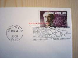 American Scientists, John William Gibbs, 2005, USA ensipäiväkuori, FDC. Katso myös muut kohteeni, mm. noin 1 200 amerikkalaista ensipäiväkuorta 1920-luvulta