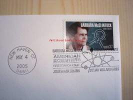 American Scientists, Barbara McClintoch, 2005, USA ensipäiväkuori, FDC. Katso myös muut kohteeni, mm. noin 1 200 amerikkalaista ensipäiväkuorta 1920-luvulta