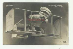 Farman de Chalons  a Reims    - vanha lentokonepostikortti postikortti  kulkematon