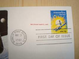 Understanding the Sun, 1981, USA, ensipäiväkuori, FDC. Katso myös muut kohteeni, mm. noin 1 200 amerikkalaista ensipäiväkuorta 1920-luvulta 2000-luvulle, kysy