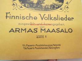 54 suomalaista kansanlaulua. Valikoinut ja julkaissut Armas Maasalo - Finnische Volkslieder ausgewählt und herausgegeben von Armas Maasalo (kääntänyt saksaksi