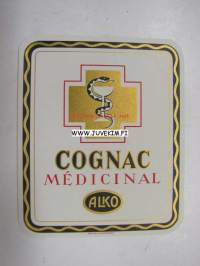 Alko Cognac Médicinal -viinaetiketti 1930-luvulta