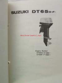 Suzuki DT65D - DT65F- Parts Catalogue -perämoottori varaosaluettelo