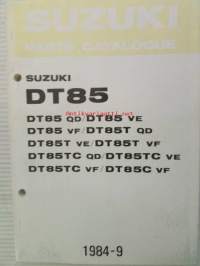 Suzuki DT85 - Parts Catalogue -perämoottori varaosaluettelo, katso kuvista tarkemmat mallimerkinnät