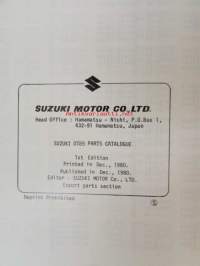 Suzuki DT85G / DT85J - Parts Catalogue -perämoottori varaosaluettelo, katso kuvista tarkemmat mallimerkinnät